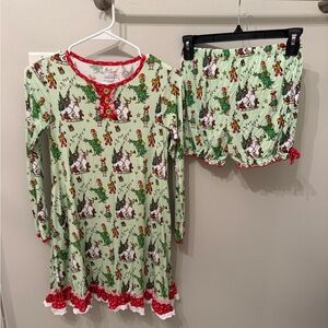 Charlie’s Project The Grinch girls dress with matching shorts